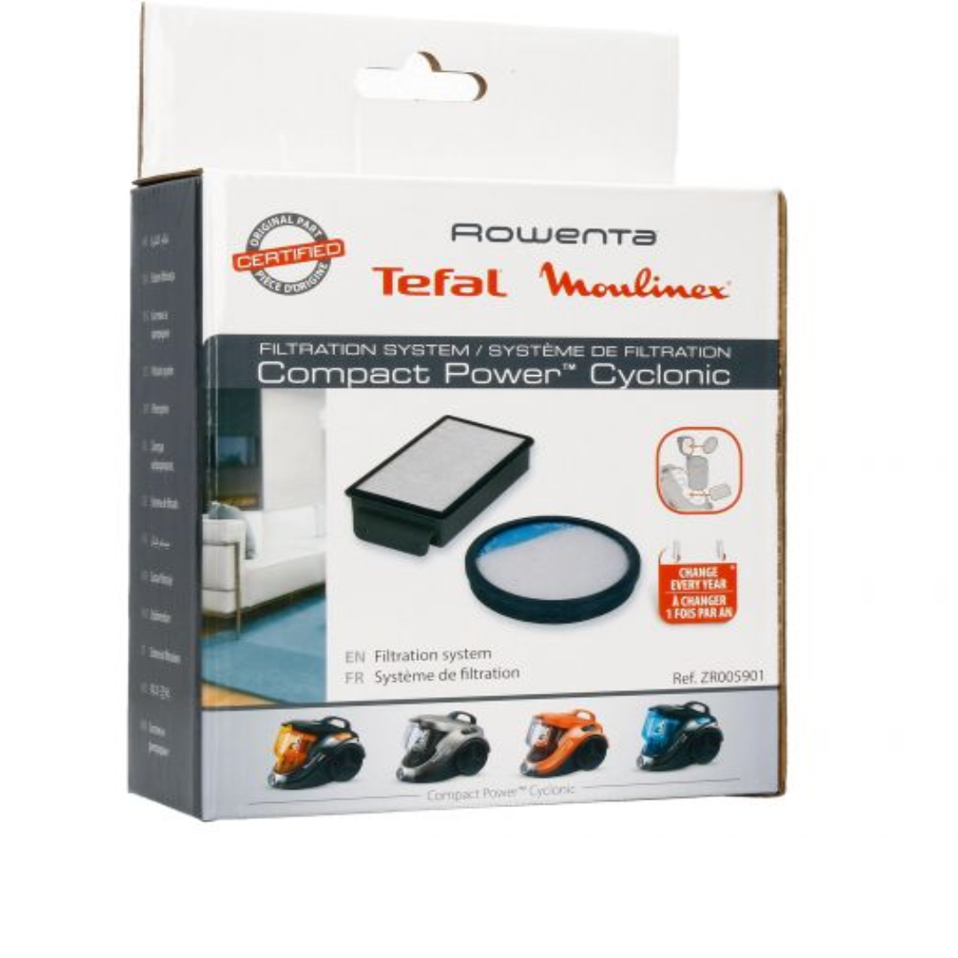 Filtru aspirator Rowenta , original , kit filtru (filtru hepa + filtru spuma),pentru Rowenta, Tefal, Moulinex ZR005901, H209085